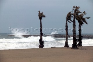 Cancelled racing during the Barcelona Olympic Sailing Week March 2004