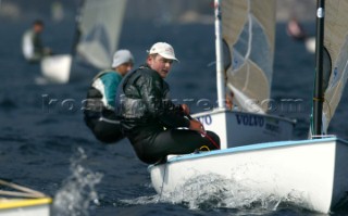 Riva del Garda (ITA) 19 March 2004. Olympic Garda 2004-Eurolymp. Dean Barker NZL. FINN