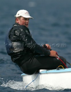 Riva del Garda (ITA) 19 March 2004. Olympic Garda 2004-Eurolymp. Dean Barker NZL. FINN