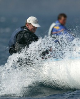 Riva del Garda (ITA) 19 March 2004. Olympic Garda 2004-Eurolymp. Dean Barker NZL. FINN