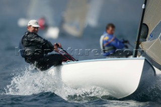 Riva del Garda (ITA) 19 March 2004. Olympic Garda 2004-Eurolymp. Dean Barker NZL. FINN