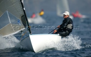 Riva del Garda (ITA) 19 March 2004. Olympic Garda 2004-Eurolymp. Dean Barker NZL. FINN