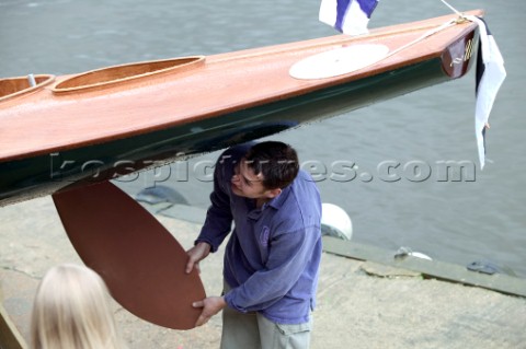 The official river launch of the restored Thames ARater Ulva owned by professional racing sailor and