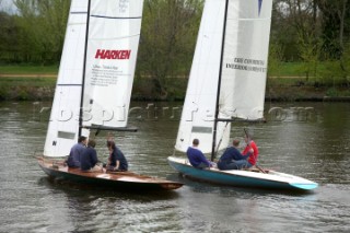 The official river launch of the restored Thames A-Rater Ulva owned by professional racing sailor and classic yacht enthusiast Ossie Stewart.