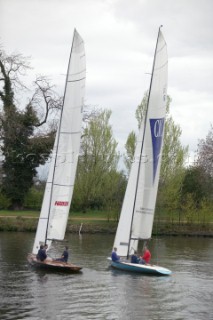 The official river launch of the restored Thames A-Rater Ulva owned by professional racing sailor and classic yacht enthusiast Ossie Stewart.