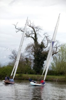 The official river launch of the restored Thames A-Rater Ulva owned by professional racing sailor and classic yacht enthusiast Ossie Stewart.