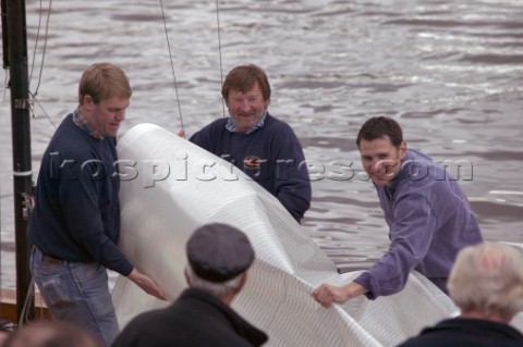 The official river launch of the restored Thames ARater Ulva owned by professional racing sailor and