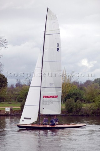 The official river launch of the restored Thames ARater Ulva owned by professional racing sailor and