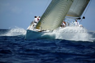 Antigua Race Week 2004 in the Caribbean. . Canting Keel Maxi Pyewacket owned by Roy Disney.