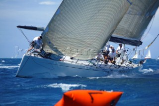 Antigua Race Week 2004 in the Caribbean. . Canting Keel Maxi Pyewacket owned by Roy Disney.