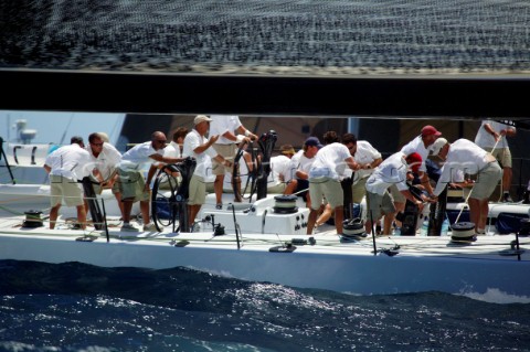 Antigua Race Week 2004 in the Caribbean  Canting keel ballast maxi yacht Morning Glory owned by Hass