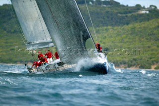 Antigua Race Week 2004 in the Caribbean. British Leopard of London.