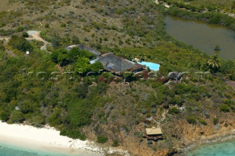 Necker Island in the British Virgin Islands belonging to Richard Branson