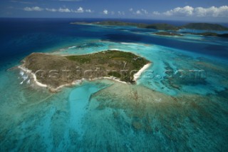 Necker Island in the British Virgin Islands belonging to Richard Branson