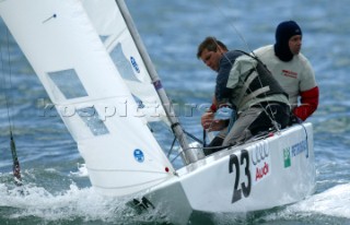 Gaeta (Italy)-  26/04/2004. Star Class World Championship 2004. Torben Grael Marcelo Bastos Ferreira . BRA