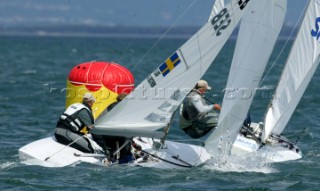 Gaeta (Italy)-  26/04/2004. Star Class World Championship 2004Iain Percy Steve Mitchell  GBR. Frederik Loof Anders Ekstrom SWE