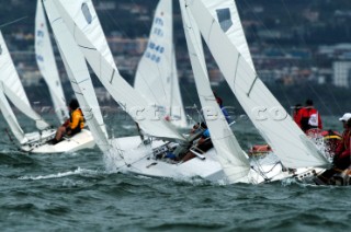 Gaeta (Italy) -  26/04/2004. Star Class World Championship 2004. Fleet