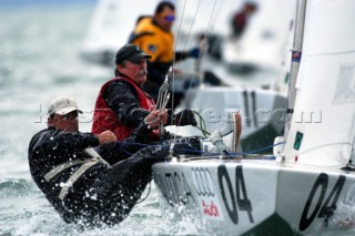 Gaeta (Italy) -  26/04/2004. Star Class World Championship 2004. Mark Reynolds - Teve Erickson. USA