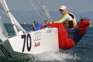 Gaeta Italy 27 04 2004 Star Class World Championship 2004 Marc Friedich and Paul de Wit SUI