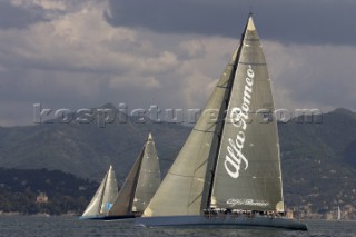 Maxi yachts at the Zegna Trophy in Portofino  2004