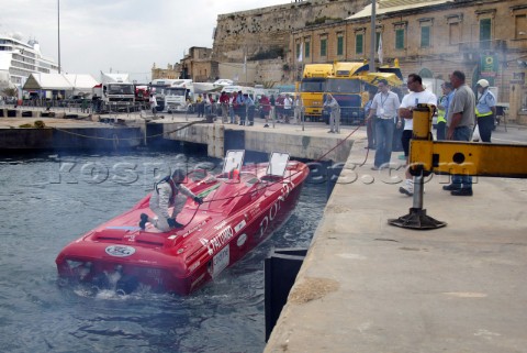 28504Valletta MaltaBoats and crew have their first trip out in Maltese waters in preparation for the