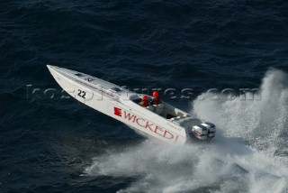 29/5/04.Vallette. Malta: The local boat Wicked Vallette  helmed by  Paul Falzon , Throttle Aaron Ciantar from Malta came second in the Super sport class.