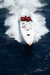 30/5/04 Valletta, Malta: Fainplast from Italy led the fleet round the bouys and took off first round the island, going on to take line honours and won the Supersport class overall