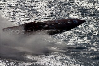 29/5/04 Valletta, Malta : OSG racing takea a tight turn at the top mark of the first race off the East coast of Malta.