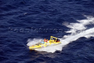 B & B Racing (Boat name: BWA ERG). Nationality: Italian. Class: SuperSport. Hull/Engine Particulars: BWA Racing32Õ/2x Mercury. Designed by: BWA Nautica. Length of Boat Ð 9.08m. Andrea Bergamini Ð Driver. Maurizio Bulleri - Throttleman. Team owner Ð B & B Racing5th overall in the SS category for 2003.