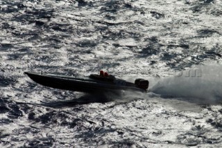 BUZZI BULLET. Nationality: British. Class: SuperSport. Hull/Engine Particulars: F&B/2x Mercury. Length of Boat Ð 36 feet. Drew Langdon Ð Throttleman. Doug Valentine - Pilot.