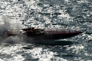 OSG Racing (Boat name: Donzi 38Õ ZR). Nationality: Italy. Class: Evolution. Main Sponsors: Donzi. Hull/Engine Particulars: / 2 MERCRUISER 8V engines. Length of Boat Ð 32Õ 2Ó. Giancarlo Cangiano Ð Owner/Driver. Douglas Valentine Ð Driver/Throttleman/Engineer. HP Ð 980hp per engine. Top Speed Ð 160 km/ph3rd Place in the 2003 Championship.