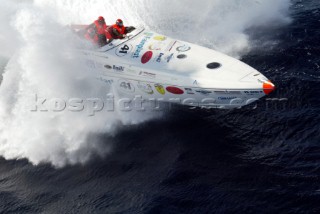 METAMECCANICA. Nationality: Italian. Class: SuperSport. Hull/Engine Particulars: Metamarine/Seatek. Length of Boat Ð 12.50m. Marco Pennesi Ð Driver. Ernesto Ascani Ð Throttleman. Massimo Zanco Ð Navigator. Luigi ÔBishoÕ Bisceglia Ð Technician. Giuseppe Ricciotti Ð Team Manager.