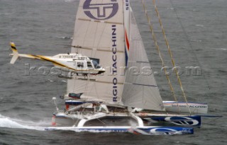 Plymouth - 31 05 2004Transat 2004Start of the race - Karine Fauconnier -Sergio Tacchini