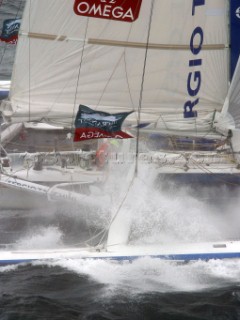 Plymouth - 31 05 2004Transat 2004Start of the race - Karine Fauconnier -Sergio Tacchini