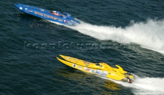 UIM Class 1 World Offshore Championship 2004Spanish Grand Prix, Alicante 5 Juny 2004Pole Position: VICTORY 7 GFN GIBELLATOPhoto:©Carlo Borlenghi