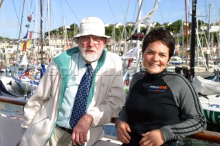 Plymouth - 30 05 2004. Transat 2004. Ellen Macarthur and Valentine Howells