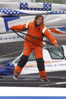 Plymouth - 31 05 2004Transat 2004Karine Fauconnier - Sergio Tacchini