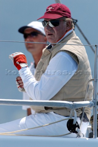 Punta Ala ITA June 2004IMS European Championship 2004JuanCarlos king on board of Bribon