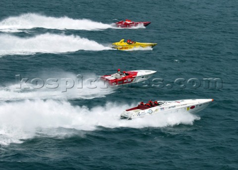 Rome 19604 The first race was held in rough conditions as the boats leave the start but already Thur