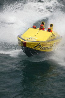 19.06.04 Funincio, Rome. second place was taken  by DINO BIANCHI. Nationality: Italian. Class: Evolution. Main Sponsors:. Hull/Engine Particulars: CUV 38Õ/Lamborghini. Length of Boat Ð 11.58m. Aldo Gliori Ð Throttleman and owner. Franco Bianchi - Driver. Best Result in Powerboat P1 World Championship1st in Morocco. 2nd in Nettuno. 2nd overall in the 2003 season in Evolution category.