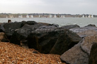 Round the Isle of Wight Race 2004 organised by the Island Sailing Club.