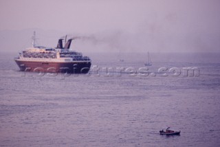 Cruise ship under way in calm sea