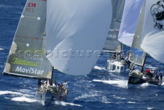 Porto Cervo 21 giugno 2004Sardinia Rolex Cup 2004VERTIGO MERIDIANA - MASCALZONE LATINO - WORLD CARGOPhoto:©Carlo Borlenghi ROLEX