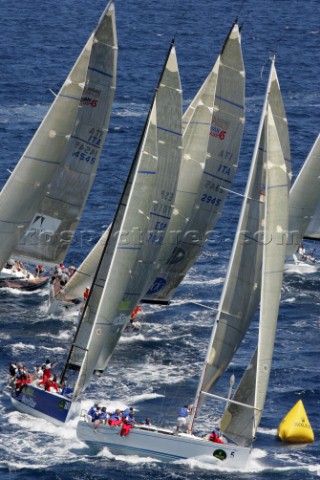 Porto Cervo 21 giugno 2004 Sardinia Rolex Cup 2004 JEROBOAM CA NOVA  BRIBON TELEFONICA MOVISTAR Phot