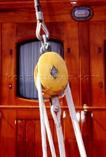 The elegant three masted classic yacht Creole owned by the Gucci sisters