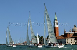 Venice - Italy -  3rd July 2004San Pellegrino Cooking Cup 2004Regatta near San Marco