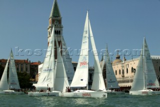 Venice - Italy -  3rd July 2004San Pellegrino Cooking Cup 2004Regatta near San Marco