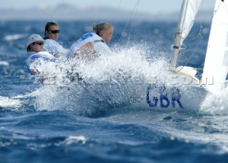 2004 OLYMPIC GAMES - Shirley Robertson/Sarah Webb/Sarah Ayton in the Yngling Class.