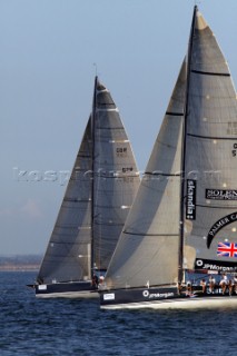 Farr 52 Chernikeef and Bear of Britain match racing during Cowes Week 2004