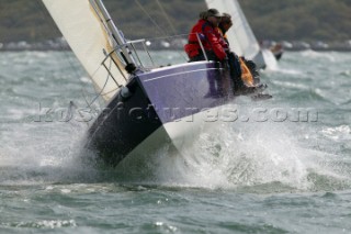 J80 Just Savage racing in Sportsboat class during Cowes Week 2004